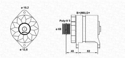 MAGNETI MARELLI 943356983010 -  Генератор